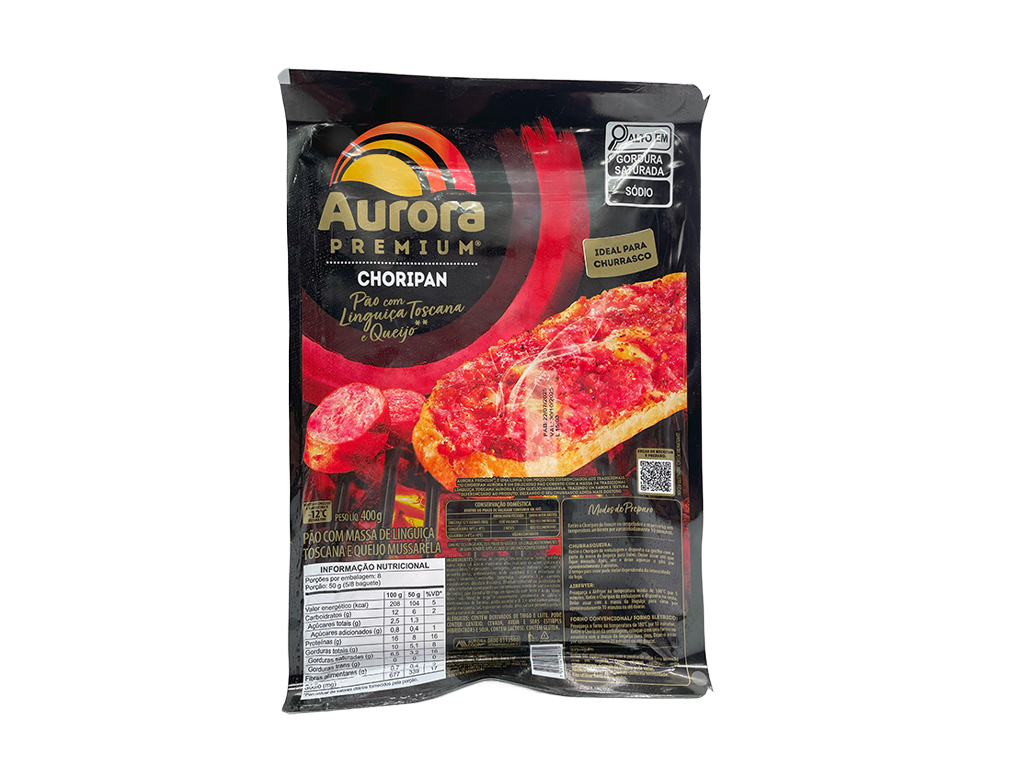 CHORIPAN CONGELADO TRADICIONAL AURORA PREMIUM 400 G (CX 16 PCT)